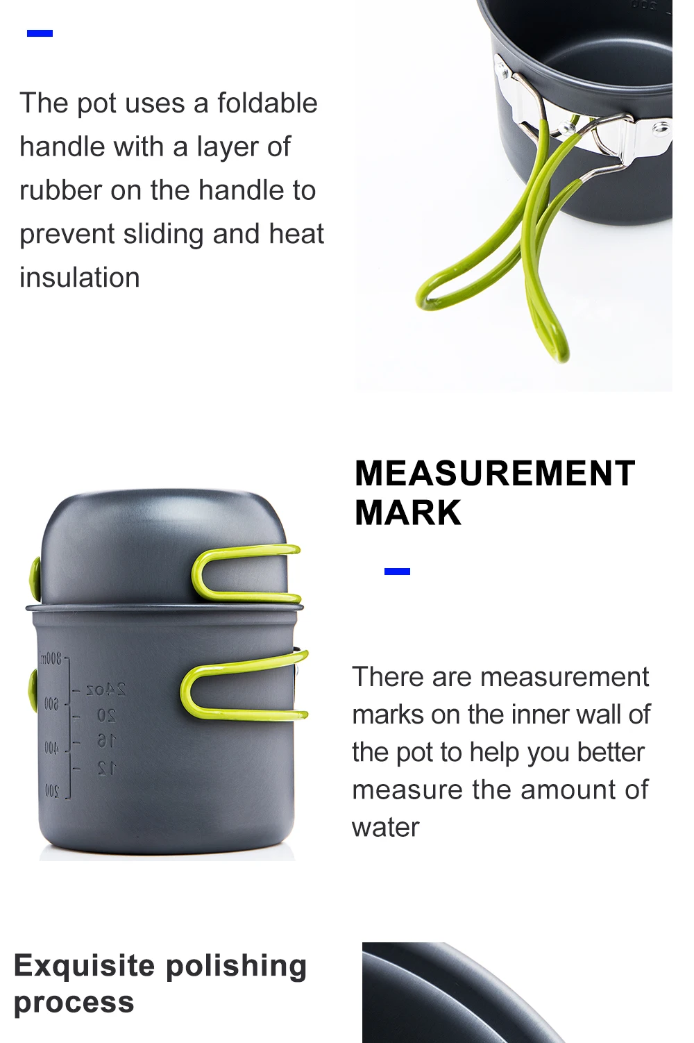 Description Picture 5 of itemWidesea Ultralight Camping Cooking Utensils Outdoor Tableware Pot Set Hiking Picnic Travel Tourist Dishes Supplies Equipment