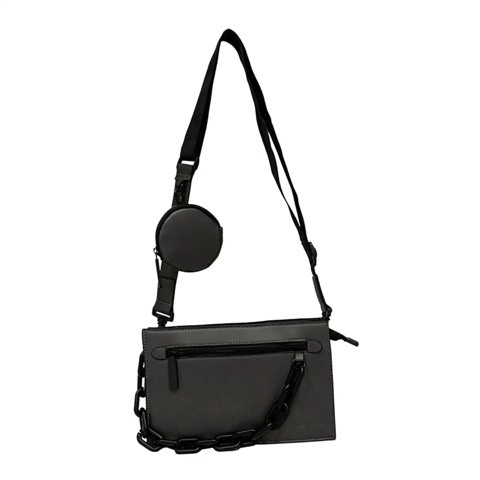 Man Bags Crossbody PU Leather Lightweight with Multiple Pockets Small Satchel