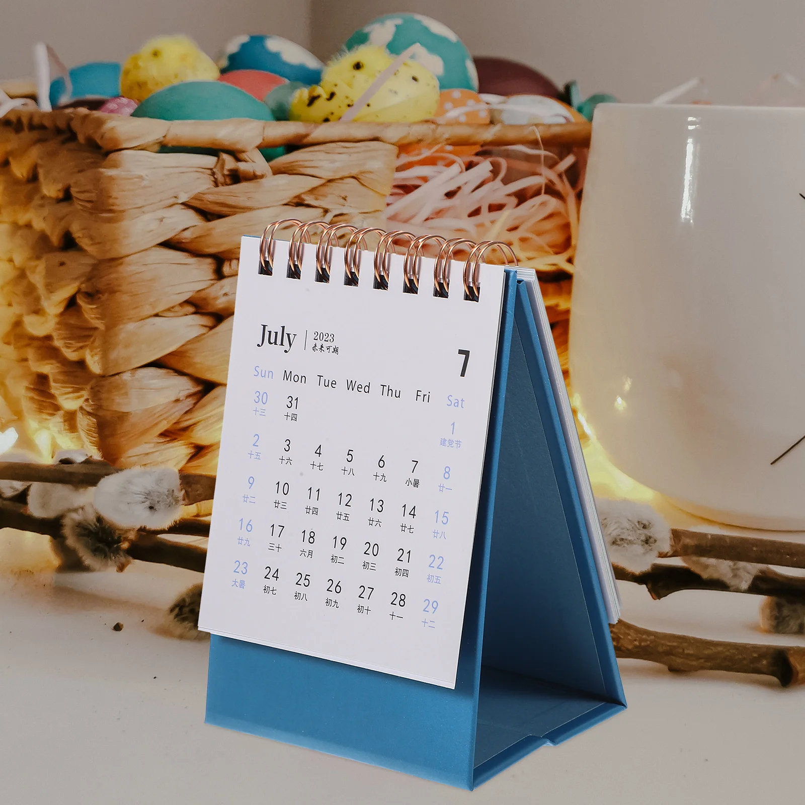 solid color Mini Desk Calendar Office School Supplies calendar Desk calendar monthly Planner Desk accessories Decor Record