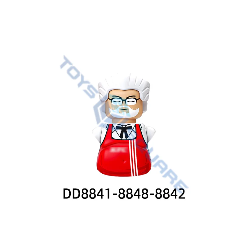 좀비 정육점 액션 피규어 무기 바지, 헤어 헬멧 모델 블록, MOC 벽돌 세트, 어린이 DD8841-DD8848 선물 장난감