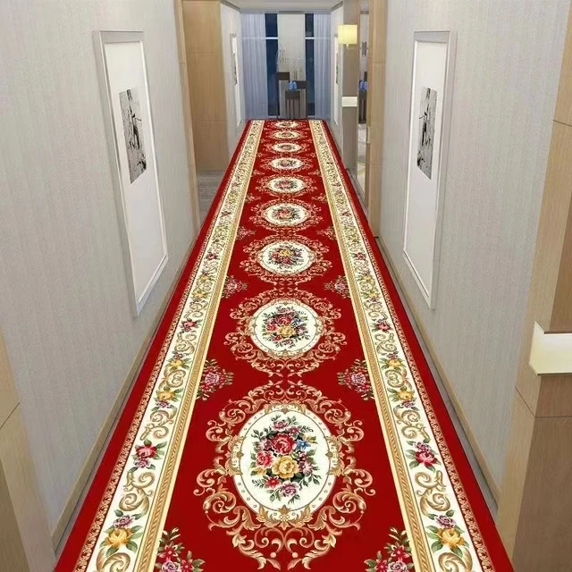 Luxury Design Long Carpet Runner for Corridor Hallway Decor Non-slip Strip Carpets HOTEL Living Room Doorway Washable Doormat