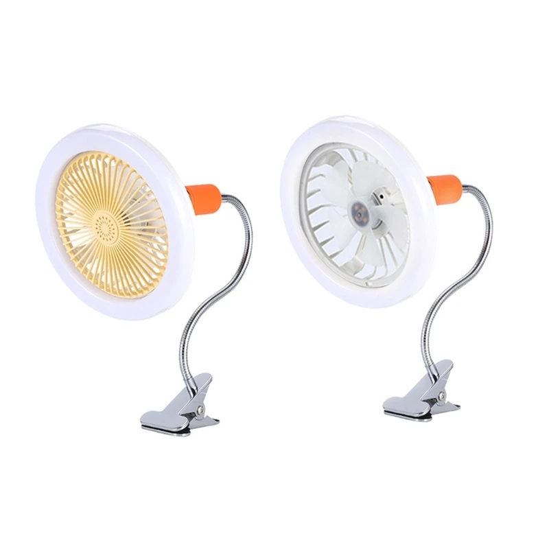 

E27 Bulb Fan with Adjustable Light 30W + 4W for Air Purification Cooling Durable 918D