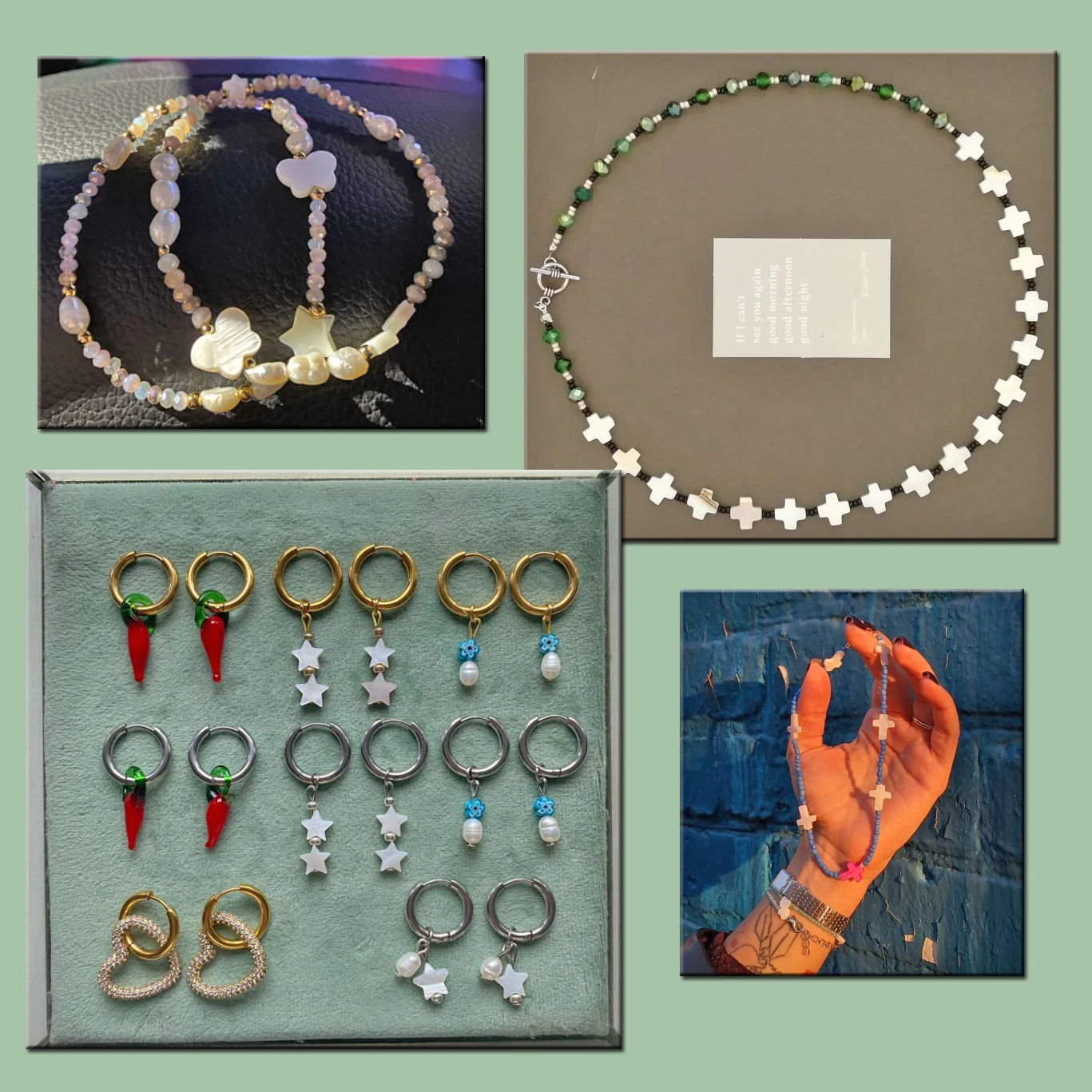 Natural Freshwater Shell Bead Mother of Pearls Loose Beads for Jewelry Making DIY Charm Bracelet Necklace