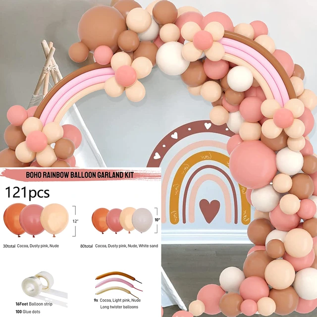 Pastel Rainbow Balloons Garland Birthday Party Decorations Baby Shower Room  Layout Arch Set Light Colors Balloon Party Supplies 