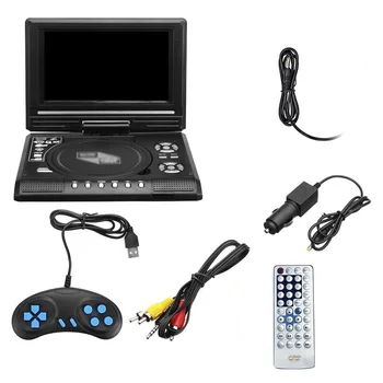 Portable DVD Viewer 7.8 Inch DVD Player 16:9 Widescreen 270° Rotatable Premium LCD Display DVD Player Support for Game Function 1