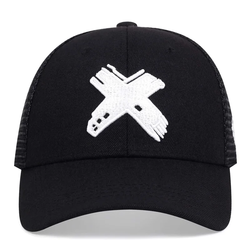  - Summer Men Mesh Baseball Cap Outdoor Sport X Letter Snapback Hat for Women Unisex Breathable Caps Hip Hop Trucker Hats