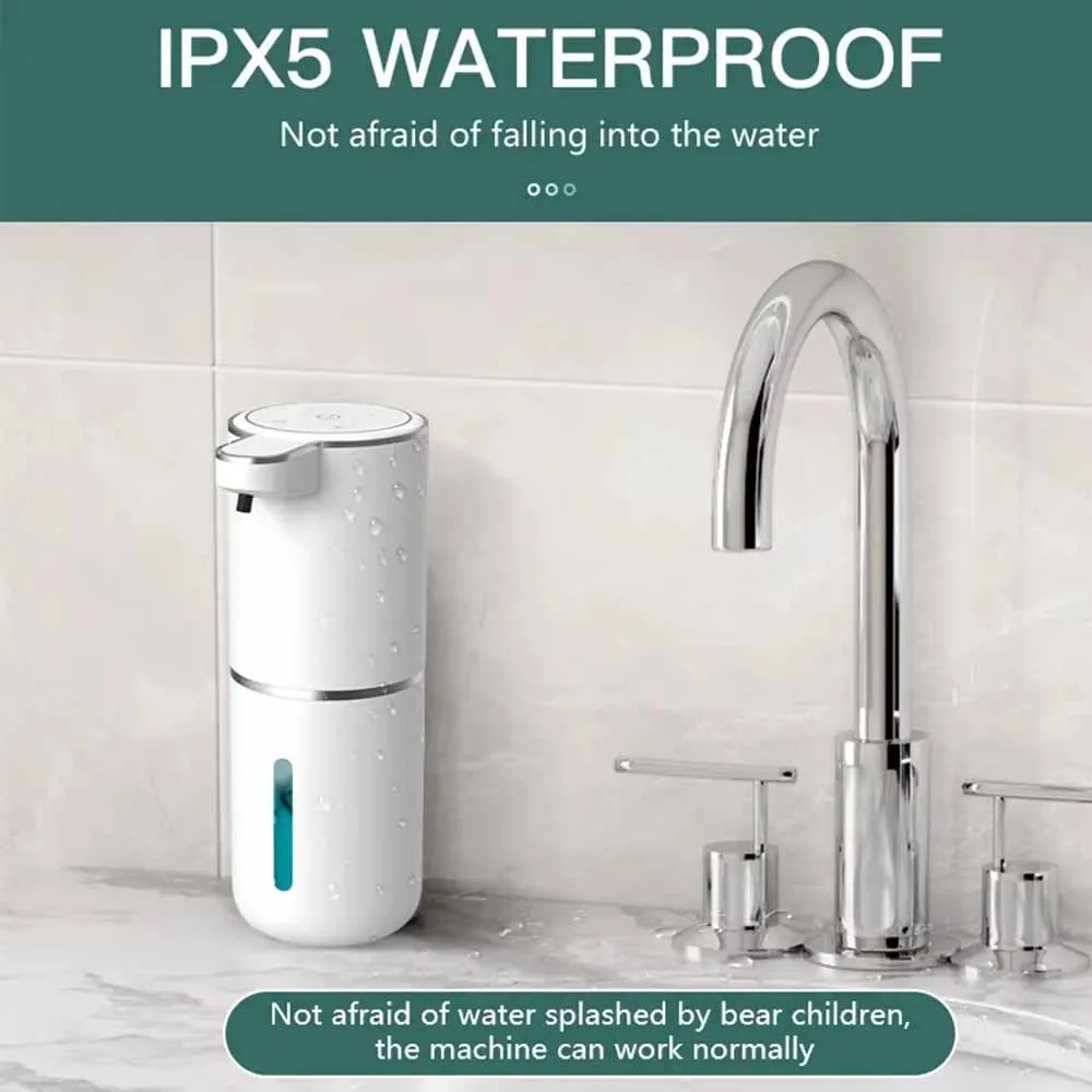 Foam Soap Dispenser Touchless Automatic Soap Dispenser 380ml Sensor IPX5 Waterproof for Bathroom Kitchen