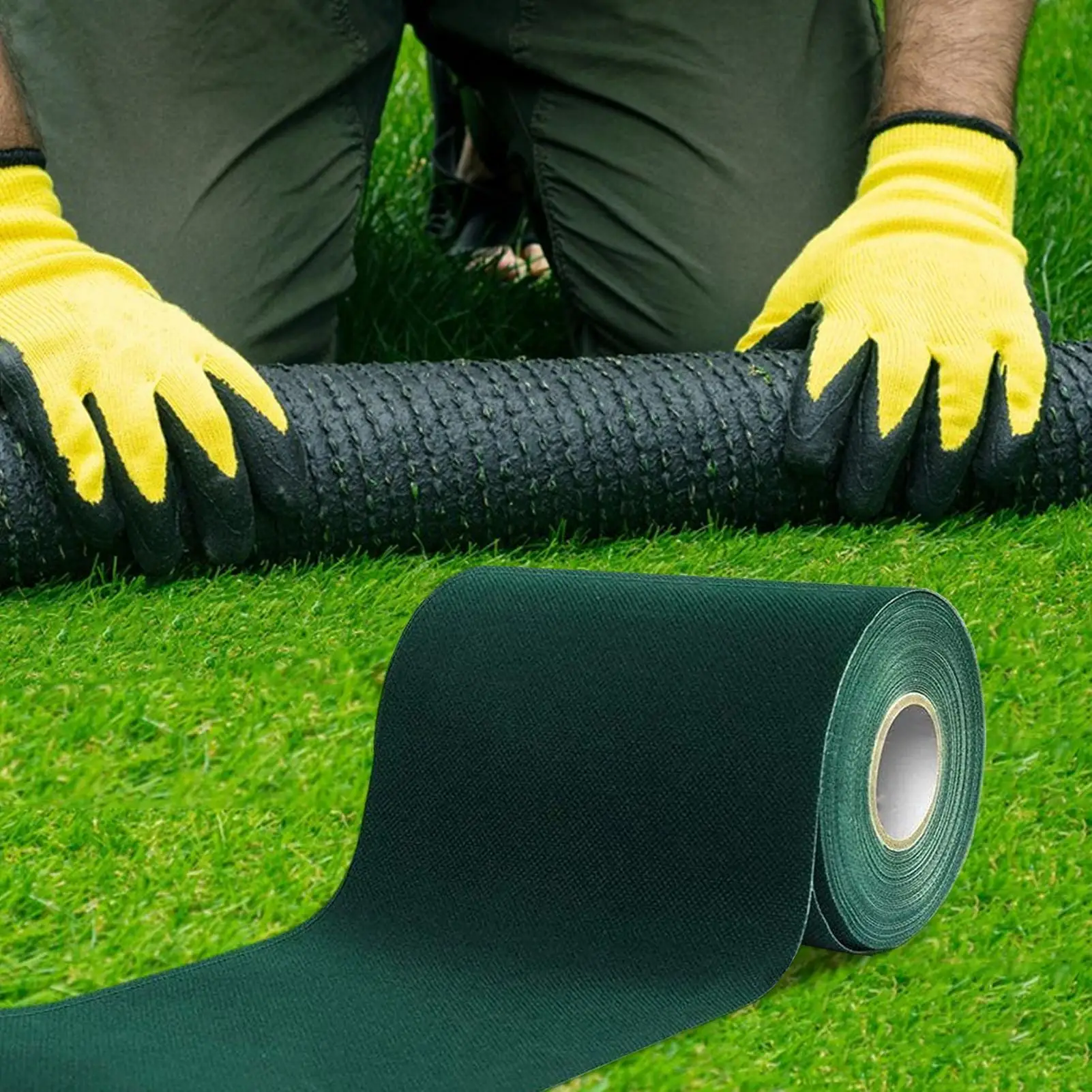 Turf Seam Tape Turf Tape Green Fixed Adhesive Connection Synthetic For Outdoor Fixing Carpet Mat Jointing Lawn Rug Garden