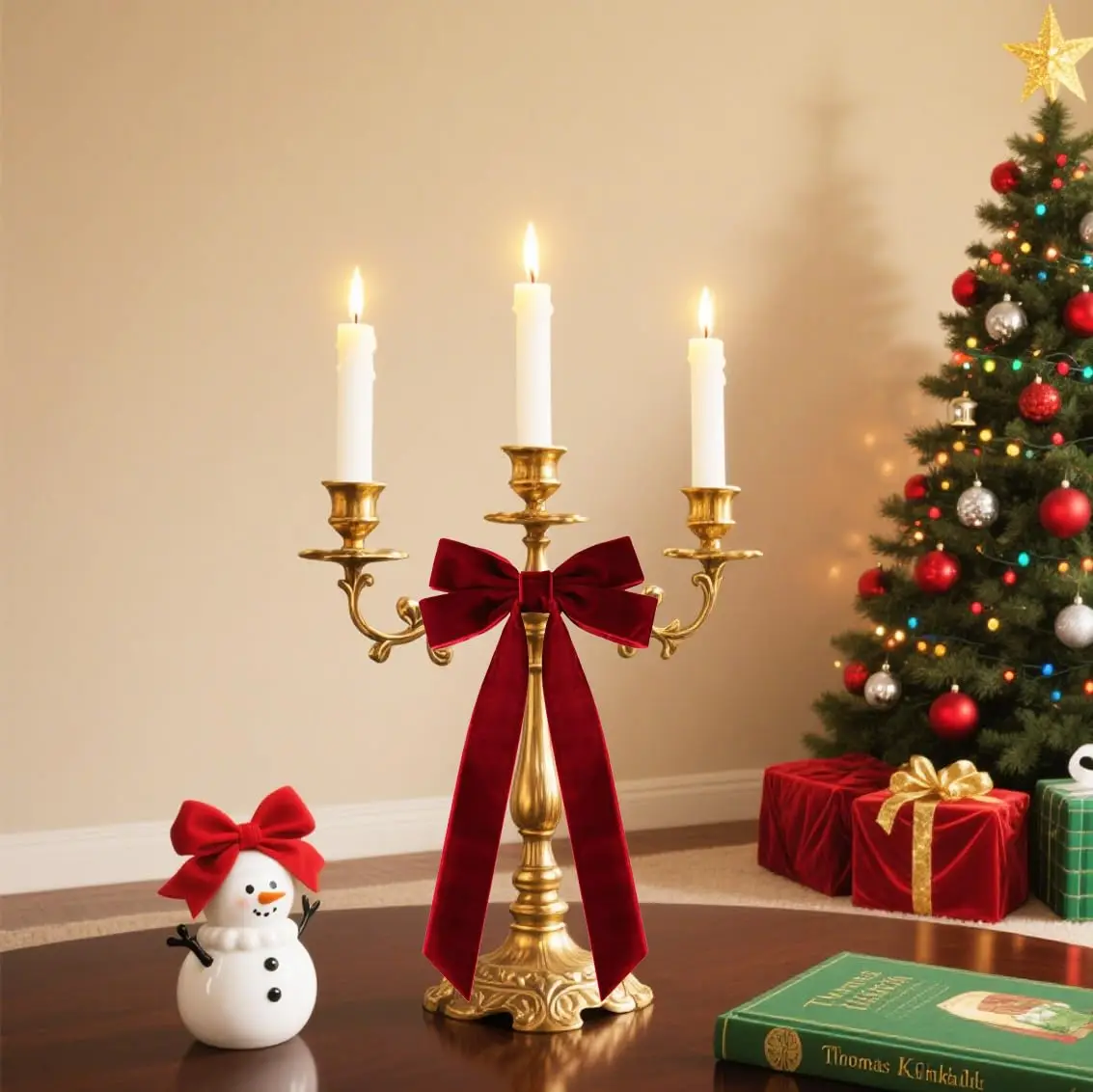 Samt Weihnachten Bögen Weihnachtsbaum Ornamente Treppe Girlande Kranz Vintage Band Bögen Indoor Outdoor DIY Weihnachtsdekorationen – Detail 8