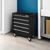 5-Drawer Rolling Tool Chest w/Lock & Key, Tool Storage Cabinet with Wheels, Top Cushion & Drawer Liners, Tool Organizer 2