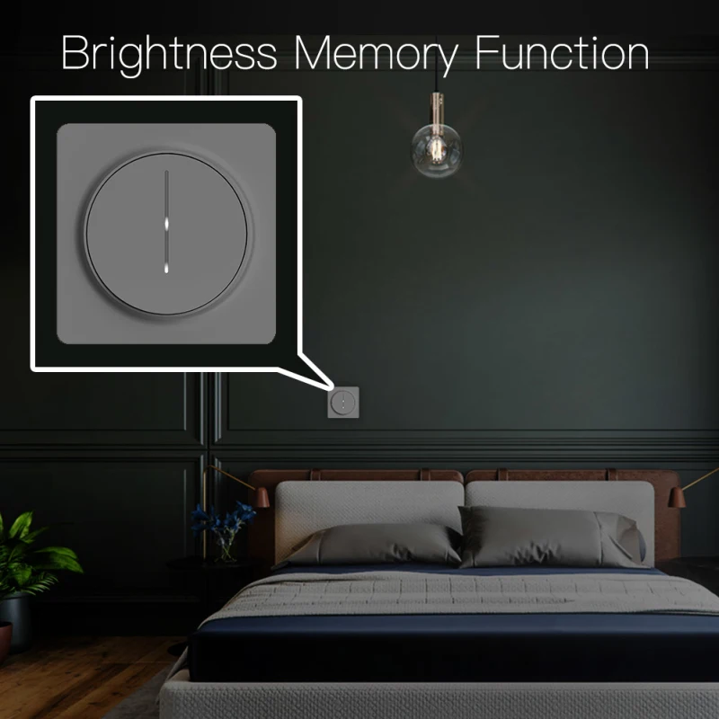 

Tuya Smart Rotary Dimmer LED Light Switch WIFI EU Standard Remote Control Smart Life APP Support Alexa Home