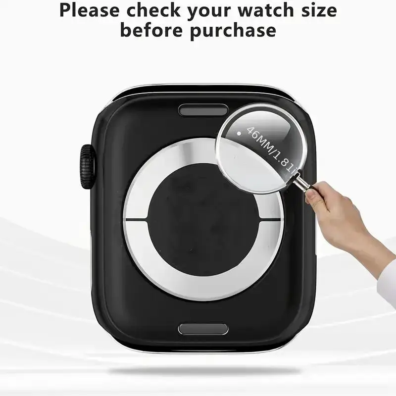 2 Pack Tempered Glass PC Bumper iWatch Screen Protector Case