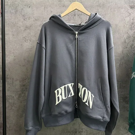 

Puff Print Cole Buxton Zipper Hoodie Men Women Cardigan Washed Oversized Pullovers
