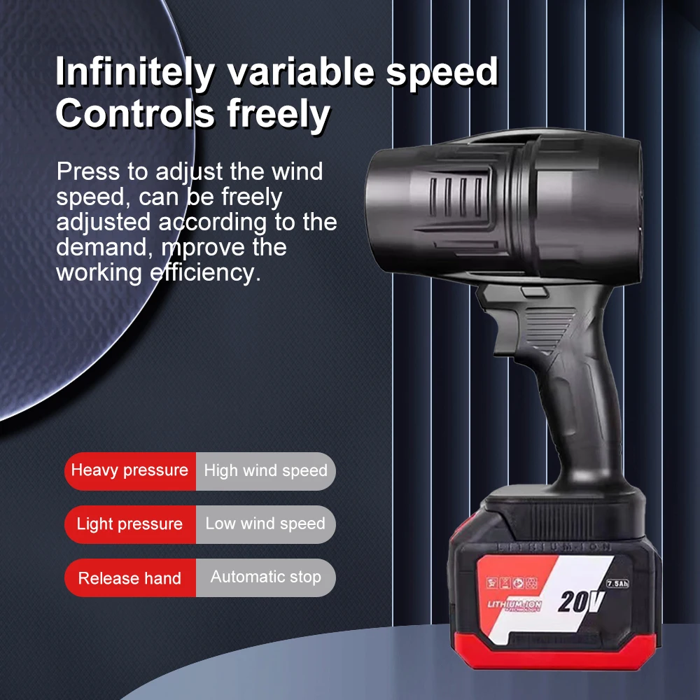 Handheld Car Hair Dryer Cleaning Violent Air Gun Jet Fan Electric Powerful Turbine Turbo Fan Upgraded Version Storm Turbo Fan 3