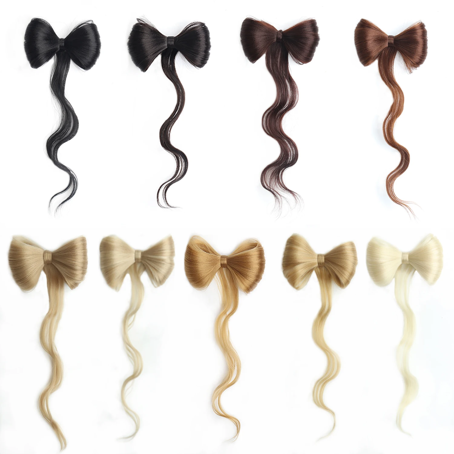 Bowknot Hair Bun Claw Hair Bun 합성 클립 인 헤어 익스텐션 일상 사용을 위한 우아하고 자연스러운 헤어 액세서리