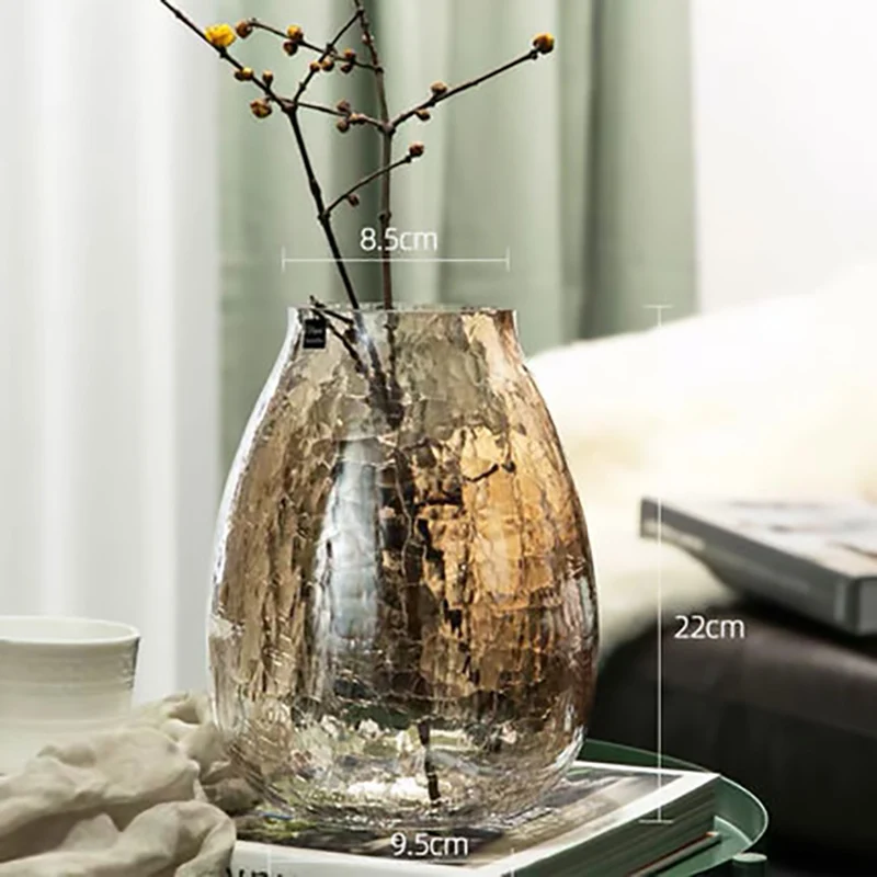 Jarrón de lujo con luz grande para decoración del hogar, jarrones  transparentes de cristal, maceta de flores, accesorios de decoración,  terrario - AliExpress