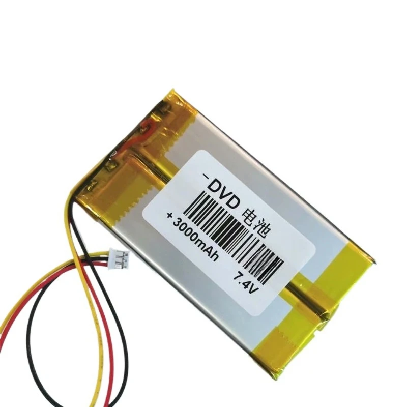 605299 7.4V 3000mAh 3-Wire for Portable DVD/EVD/VCD Video Disc Players Lithium P