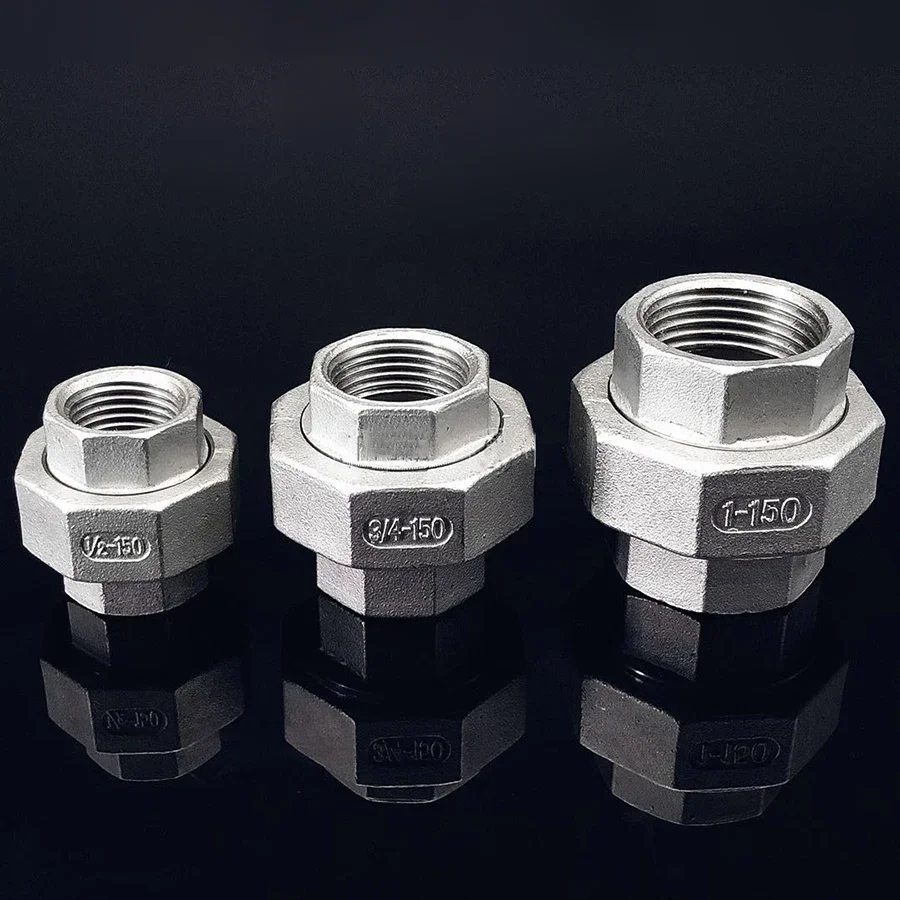 Pipe Fitting 1PCS 304 Stainless Steel Union Joint 1/4-2"