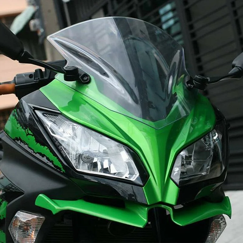 MTKRACING For KAWASAKI Ninja300 Ninja250 2013- Front Winglets Pneumatic Fairing Wing Tip Abs Plastic Protective Cover