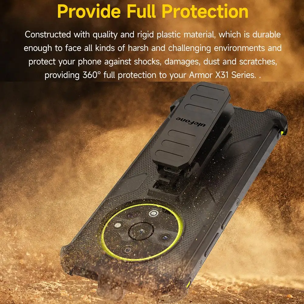 Original Ulefone Armor X31 / X31 Pro Ulefone Back Clip Phone Case with Carabiner