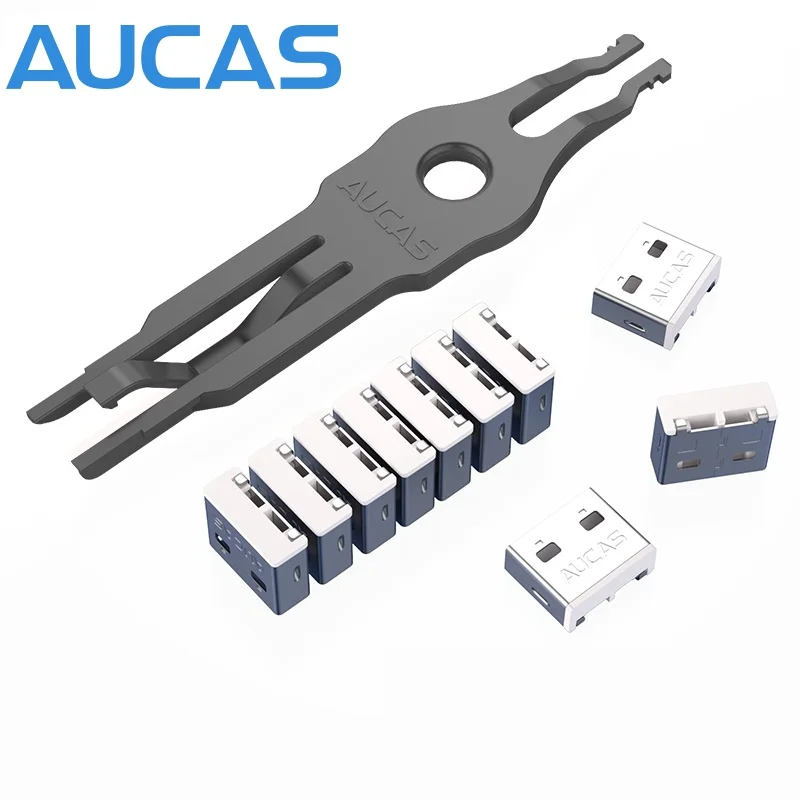 Сетевой USB-замок RJ45 Aucas, включая специальный ключ разблокировки для универсальных портов, блокировка данных