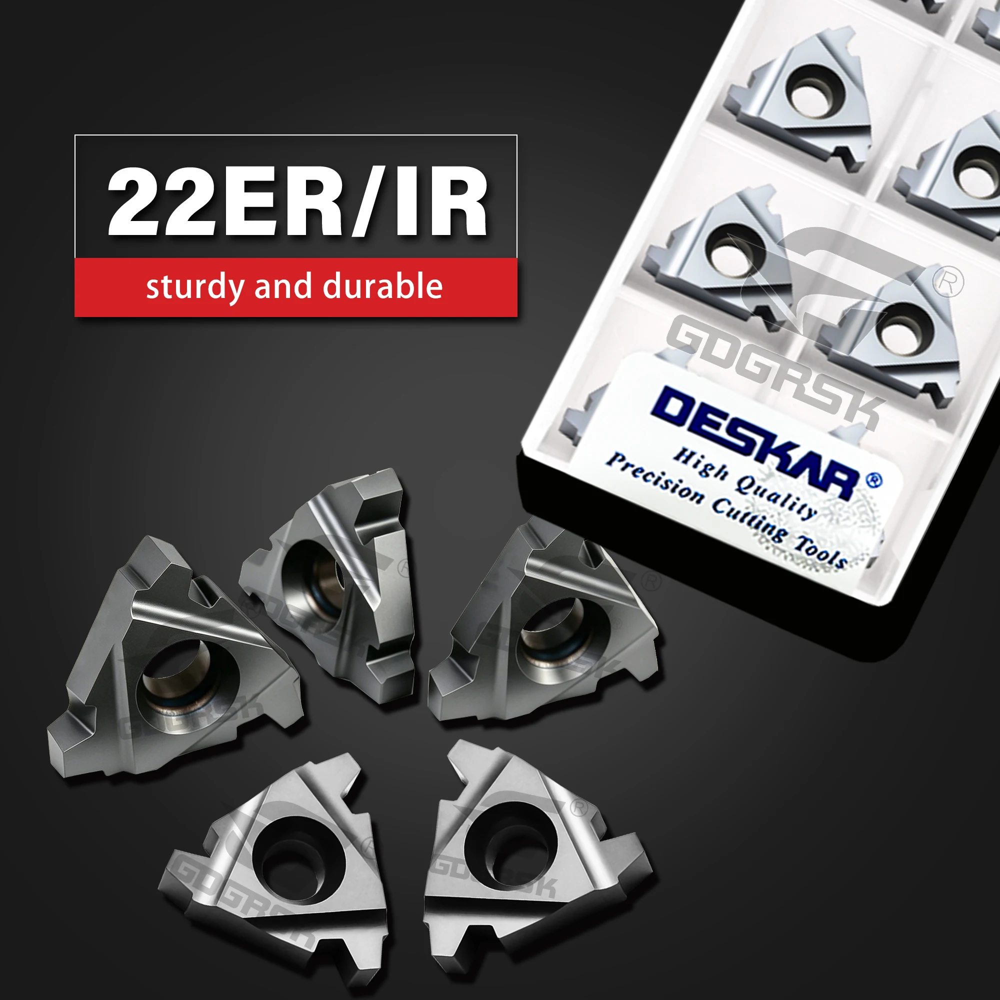 DESKAR 22ER/IR Serie Gewindefräsklinge 22ER/IR 4/5/6TR 5ACME LDA Innen- und Außengewindefräsklinge Universelle Materialbearbeitung