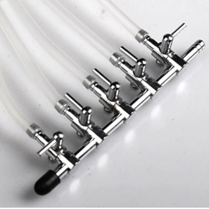1-8 Way Aquarium Air Splitter Valve Fish Tank Air Pump Flow Splitter Distributor Pump Valve Tap Lever Control Switch