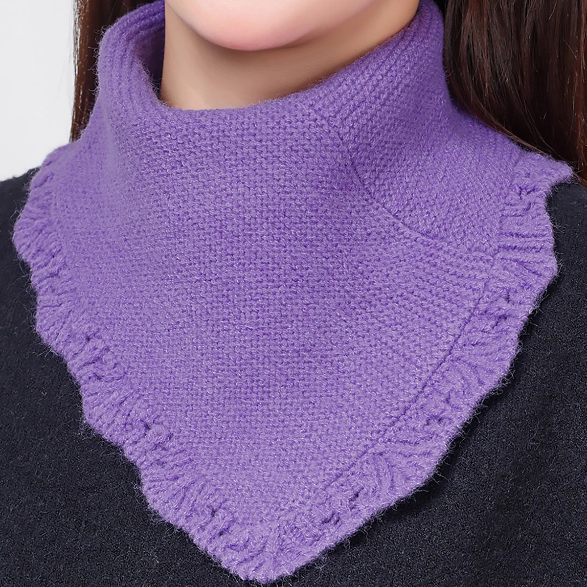 Colletto Finto Colletto alla Moda Staccabile da Donna Colletto Invernale Caldo,Dolcevita Finto da Donna, Inverno Collo Alto Staccabile Collare a Blusa Dolcevita Morbido Mezzo Top Scaldacollo