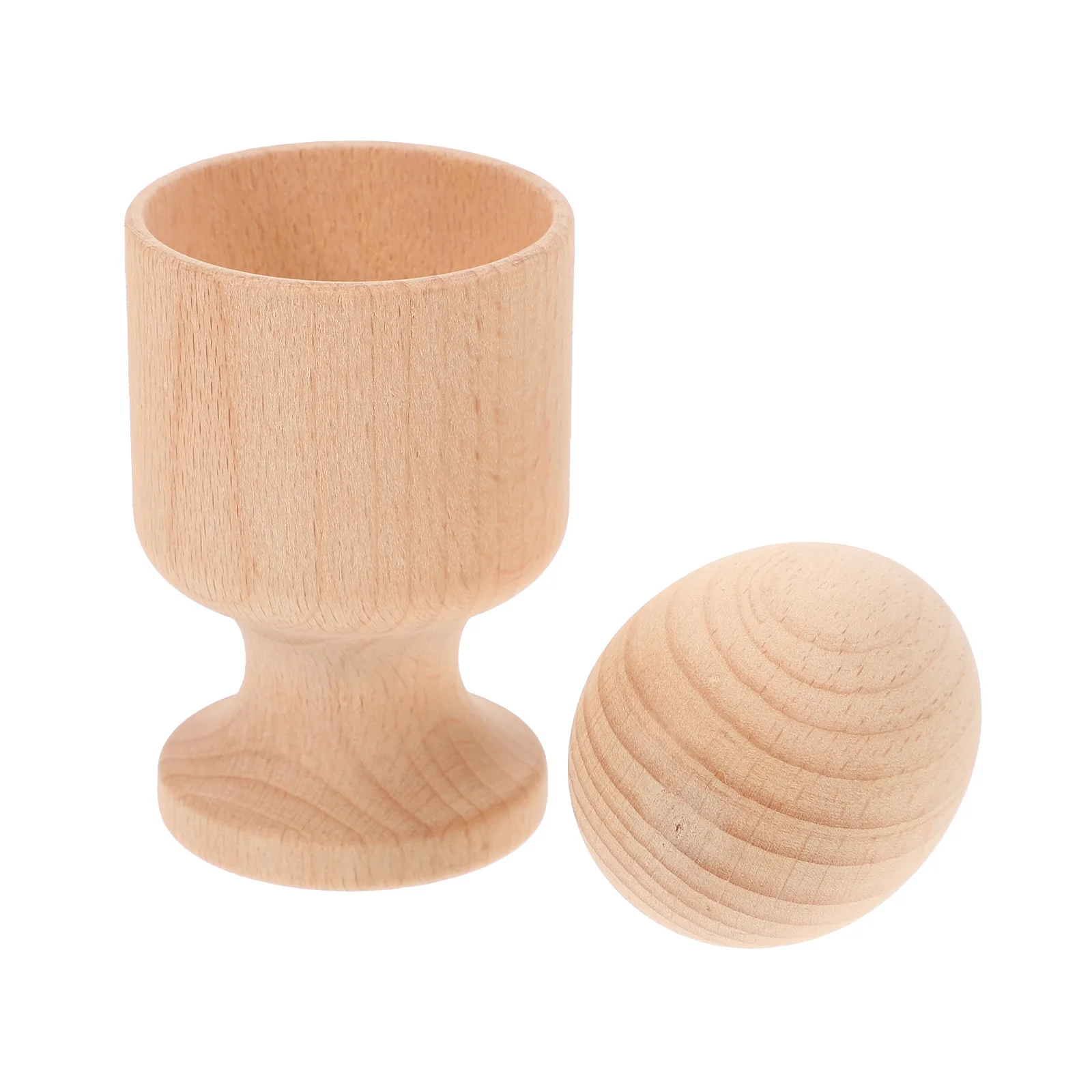 

Egg Cups and Balls Baby Early Education Toy Rack Preschool Training Wood Wooden Sensory