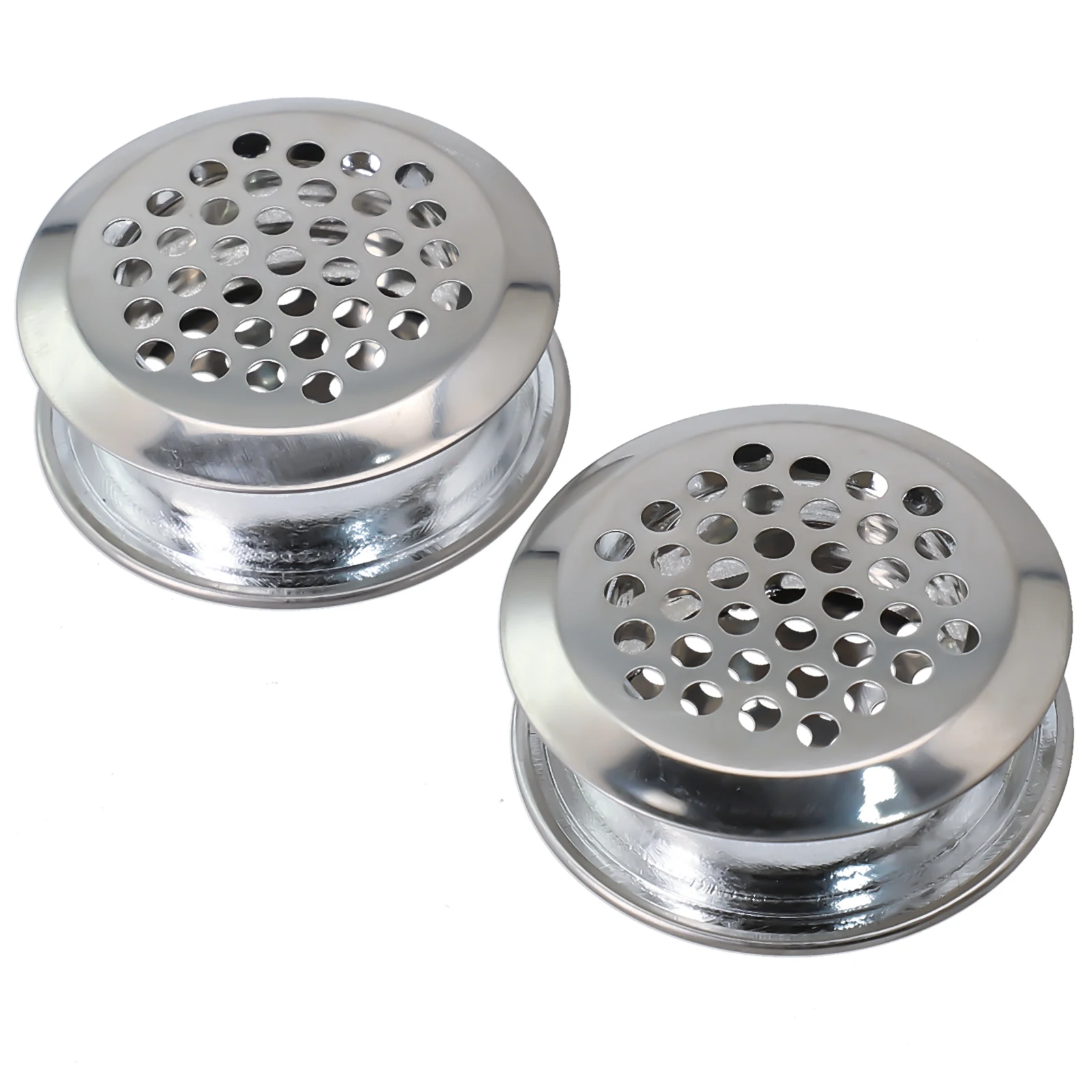 2pcs Air Vent Grille Air Outlet Fresh System Air Vent Grille Ventilation Plugs Metal Ventilation Plugs Stainless Steel abs chrome 2pcs air conditioning vent