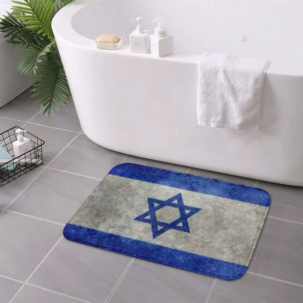 Israel Flag Anti-slip Doormat Floor Mat Sand Scraping Carpet Rug for Kitchen Entrance Home Bathroom Living room Footpad Mats floor mat,non slip mat,door mat,carpet mat