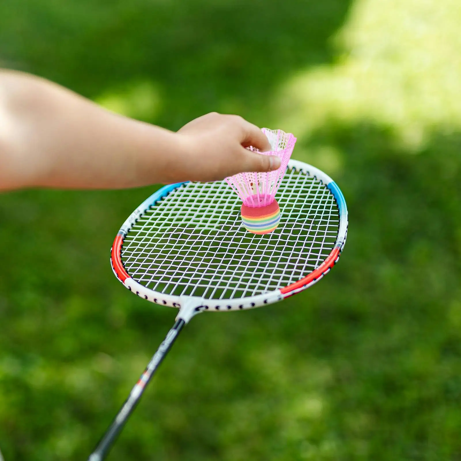 Color Big Head Badminton Shuttlecocks Foam Kids Sports Supplies Indoor Colored Shuttlecock Outdoor Lightweight Portable 12 Pcs