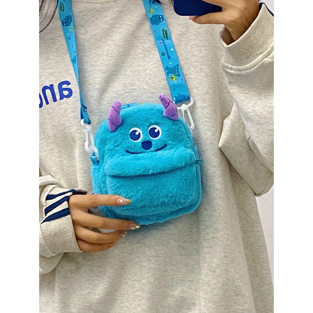 New Disney Shoulder Bags Anime Plush Bags Kawaii Handbags Cartoon Lotso  Sulley Sullivan Crossbody Bags Storage Pouch Girls Gifts