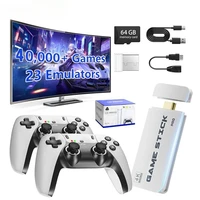 M15 4K TV Game Stick 64 ГБ Встроенная игровая консоль в стиле ретро 3/40000+ с беспроводными геймпадами, поддерживает 20+ симуляторов для игр HD TV