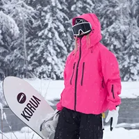 Winter Ski Jacket for Women Men 3L Snowboard Clothing Waterproof Windproof Warm Breathable Outdoor Snow Wear Ski Coat Hooded 1
