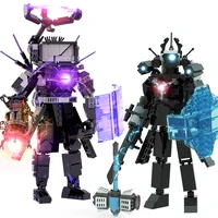 New Skibidi Toileted Giant Titan TVman Upgrade Speakerman Building Blocks Animation Figure Model Toys for Kid Ideas Gifts Xmas 1