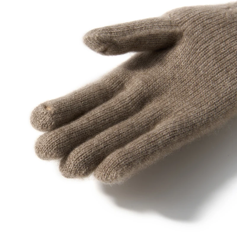 100% Premium Cashmere Gloves Cable Knit Cuff Lady Touchscreen Finger Hole Winter Women Warm Soft Luxurious Texture Gloves Female