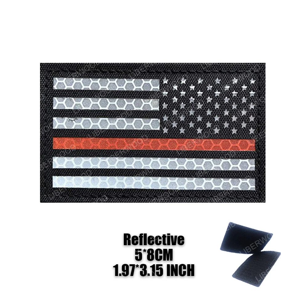 Toppe Ricamate Con Bandiera Americana Riflettente IR 3D