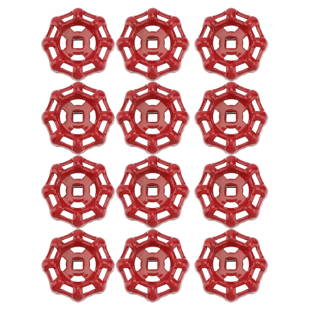 

12 Pcs Metal Hose Gate Valve Handle Cast Iron Wheel Decorative Shutoff Fitting Ball