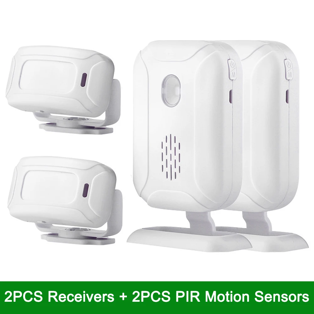 Wireless PIR Motion Sensor Entry Alert Chime for Home and Business Security