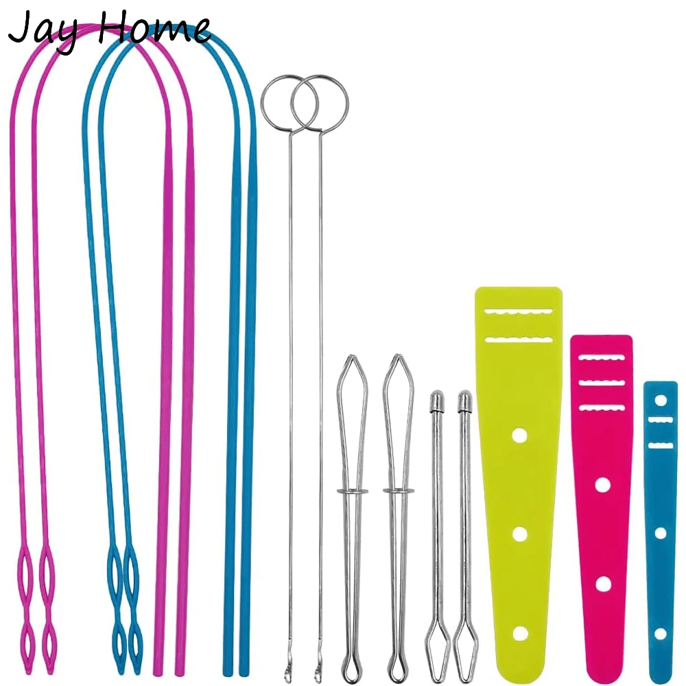 

9/11PCS Drawstring Threader Kits Plastic Bodkin Threader & Sewing Loop Turner Metal Tweezers & for DIY Sweatpants Shorts Pants