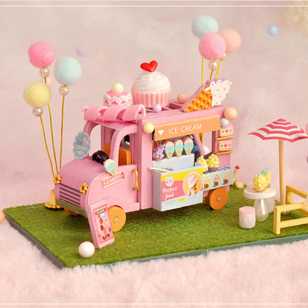 

DIY Wooden Miniature Building Kit Doll Houses with Furniture Mordern Hand-made Dollhouse Handmade Toys for Girls Xmas Gifts