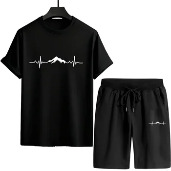 Completo Sportivo da Uomo Estivo 2026: T-shirt a Maniche Lunghe Versatile e Pantaloncini Sportivi per Jogging e Attività all'Aperto - Qualità Superiore per l'Uso Quotidiano