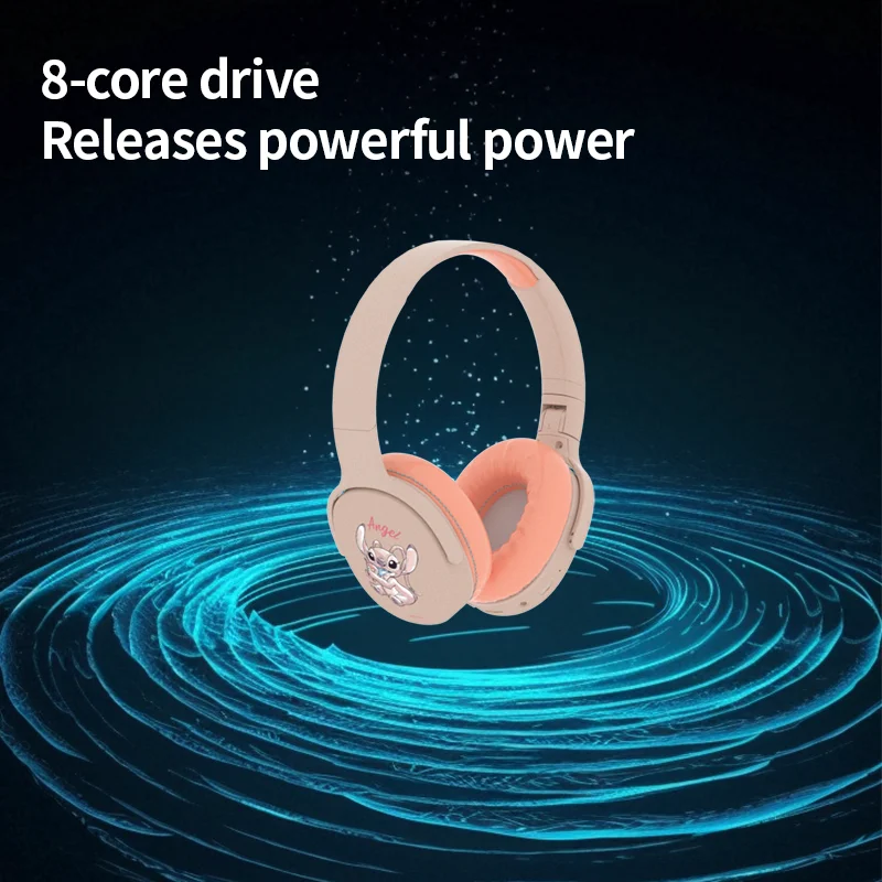 P2961 Disney Stitch Bluetooth Headphones HiFi Stereo Over-ear Earphone Bluetooth Headset Gamer Sports TF/AUX Music Player 3