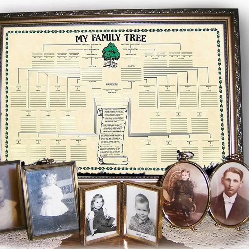 Family Tree Diagram To Fill In 7 Generations Genealogy Poster 40x60cm Genealogy  Supplies Family Genealogy Chart To Build Family - AliExpress