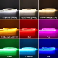 COB LED Strip Light 12V 24V 3mm 5mm 8mm 10mm PCB LED Strip Ice Blue/Green/Red/Yellow/2700K/3000K/4000K/6000K COB LED Tape Decor - Image 2