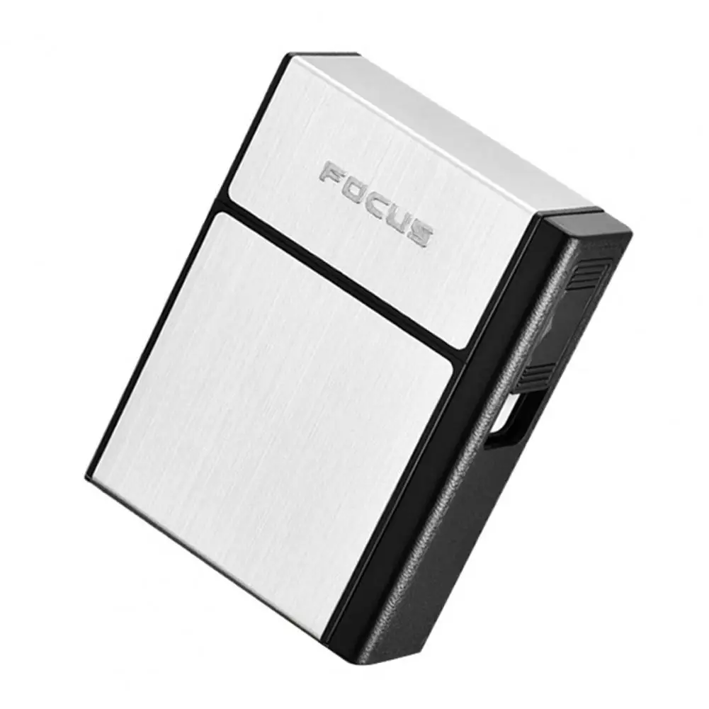 Kerosene Lighter Bbq Lighter Butane Gas Lighter Cigarette Lighter Electric Arc Igniter Cigarette Case Windproof USB Rechargeable Metal Tobacco Dispenser Box for 20 Cigarettes