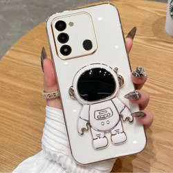 Elegant Square Plating Bling Shockproof Phone Case - Soft Protective Cover for Tecno Spark Go 2020 (YHY 6D White)