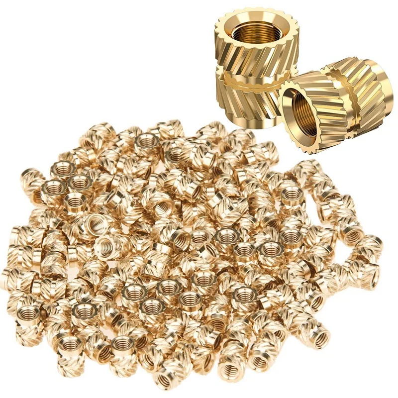 

120Pcs M3X5.7-OD4.6 Thread Knurled Brass Threaded Heat Set Heat Resistant Insert Embedment Nut For 3D Printer