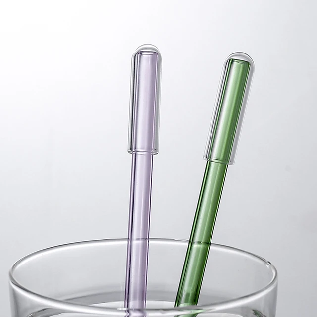 Manwang Reusable Straw Cover 12mm Straw Cover Reusable Food Grade Plastic  Dust-proof Solid Color Mini Universal Glass Straw Tip Plug Topper Protector  Kitchen 